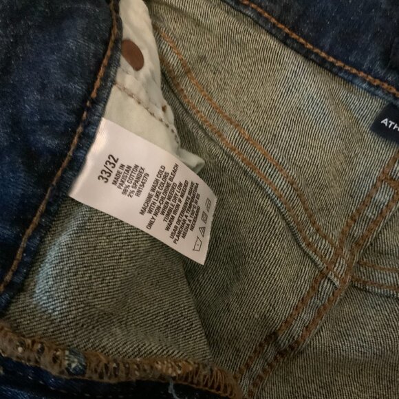 Aeropostale Athletic Skinny 33x32 Denim Blue Jeans - Picture 7 of 7